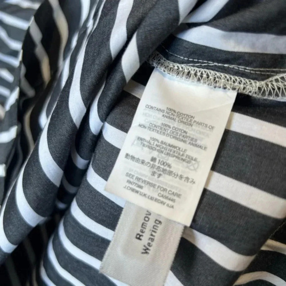 J.Crew off-the-shoulder Striped top with bow, SMALL, - Picture 3 of 10